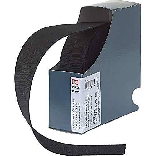 Prym 955305 Elastic-Band kräftig 40 mm schwarz, 72 Prozent PES 28 Prozent ED von Prym