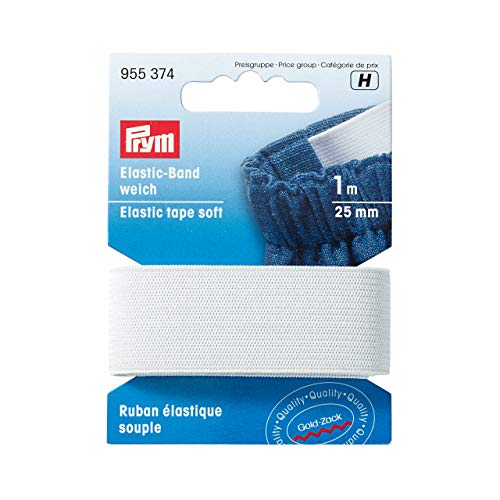 Prym 955374 Elastic-Band weich 25 mm weiß von Prym