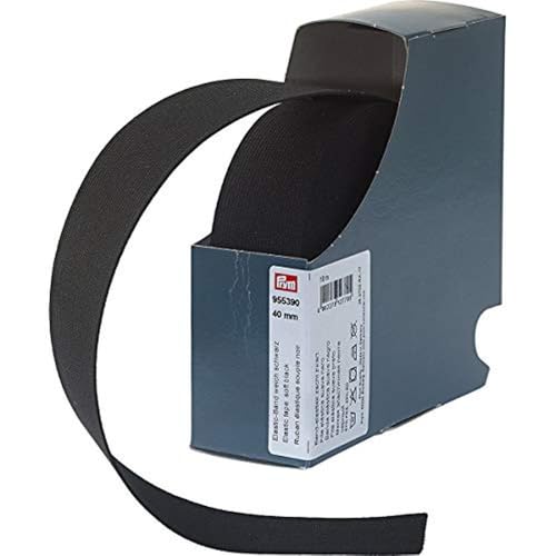 Prym 955390 Elastic-Band weich 40 mm schwarz, 57Prozent PES 43Prozent ED von Prym