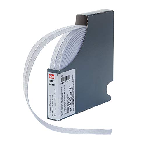 Prym 956052 Knopfloch-Elastic glattes Band 18 mm weiß von Prym