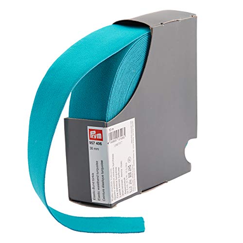 Prym 957406 Elastic-Bund 38 mm türkis, 50 Prozent PA 35 Prozent EL 15 Prozent PES von Prym