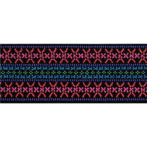 Prym 957451 Color Elastic 50 mm Pinkmuster, Polyester Blend, Multi-Colour, 15 x 15 x 5.5 cm von Prym