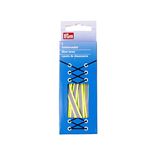 Prym 974791 Reflex 8 x 1200 mm Silber Flachsenkel, Polyester, gelb/silberfarbig, 8 mm x 120 cm von Prym