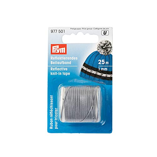 Prym 977501 Reflektierende Strick-Gewinde Mischgewebe, Polyester, Mehrfarbig, 1 mm 25 m von Prym