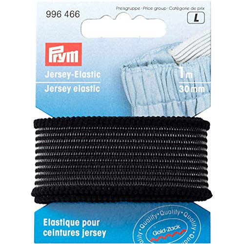 Prym 996.466 Elastic, Black, 30 mm, schwarz, 1 m von Prym