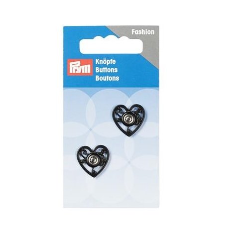 Prym Annäh-Druckknöpfe 18 mm schwarz 2 St, Plastic von Prym