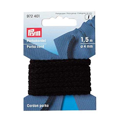 Prym 972401 Anorak- und Parkakordel 4 mm schwarz von Prym