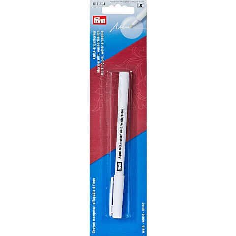 Prym Aqua-Trickmarker für dunkle Stoffe, wasserlöslich, Farbe: weiß von Prym