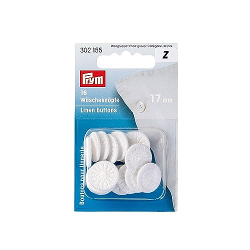 Prym Buttons, Plastic, weiß, 15 mm, 18 Stück von Prym