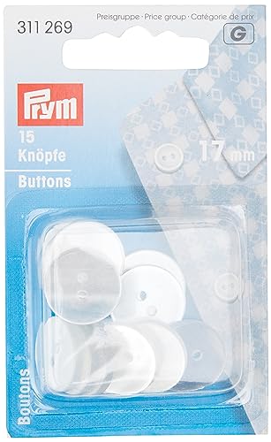 Prym Buttons, Kunststoff, White, One Size von Prym