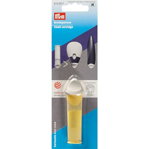 Prym Chalk Cartridge Yellow Kreidepatrone gelb Ergonomics, Kunststoff, 1 Stück (1er Pack) von Prym