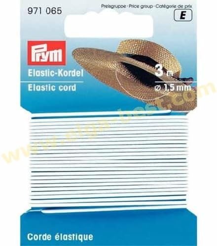 Prym Consu Elastische Schnur, Polyester-Mischgewebe, weiß, 9.3 x 5.7 x 0.5 cm von Prym