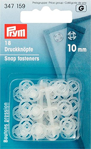 Prym Consumer Europe Annäh-Druckknöpfe, Plastik, Durchsichtig, 9.3 x 5.7 x 0.7 cm von Prym