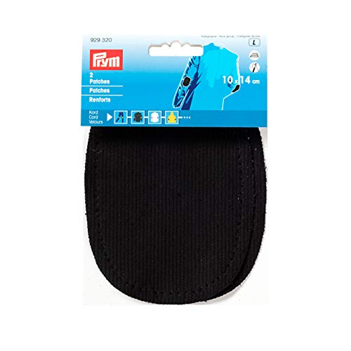 Prym 929320 Patches Kord (bügeln) 10 x 14 cm schwarz von Prym