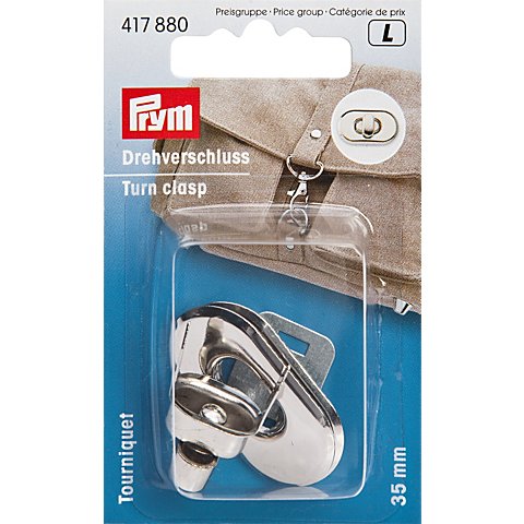 Prym Drehverschluss für Taschen, Größe: 35 x 20 mm von Prym