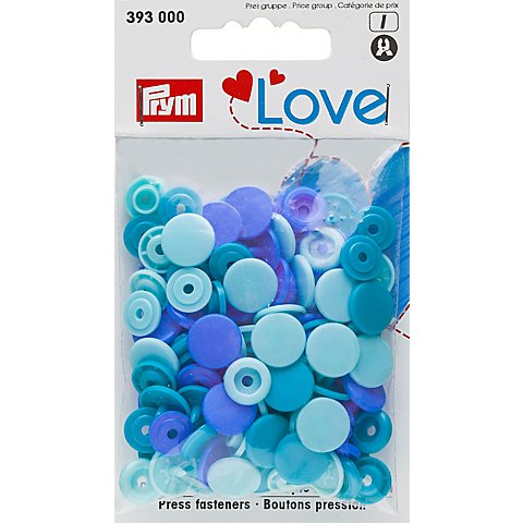 Prym Druckknöpfe "Color Snaps", blau color, 12,4 mm Ø, 30 Stück von Prym