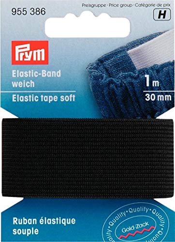 Prym 955386 Elastic-Band weich 30 mm schwarz von Prym