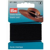 Elastic Kordel Gummi schwarz 1,5mm 3m von Prym