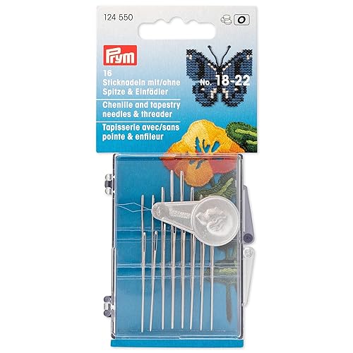 Prym Embroidery Needles, Legierter Stahl, Silber, 18-22, 16 Stück, KTE von Prym