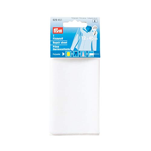 Prym Flickstoff aufbügelbar, 12 x 45cm, schwarz von Prym