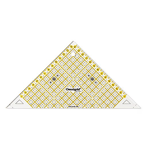 Prym Flottes Dreieck 1/2 Quadrat cm Omnigrid Lineal, Kunststoff, transparent von Prym