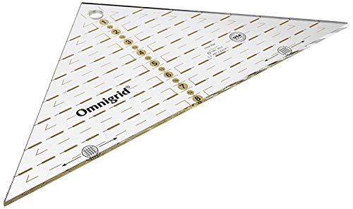 Prym Flottes Dreieck 1/4 Quadrat inch Omnigrid Lineal, Kunststoff, transparent von Omnigrid