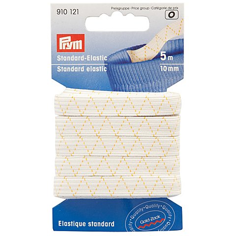 Prym Gold-Zack Gummiband "Standard-Elastic", Breite: 10 mm, Länge: 5 m von Prym