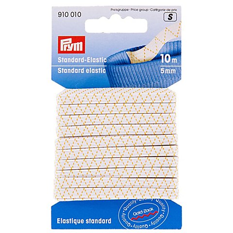 Prym Gold-Zack Gummiband "Standard-Elastic", Breite: 5 mm, Länge: 10 m von Prym