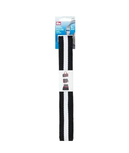 Prym Gurtband 40mm Trageriemen für Taschen, 40 mm, 3 m, Schwarz/Weiß, Polyester-Mischgewebe, 35 x 6 x 3.5 cm von Prym