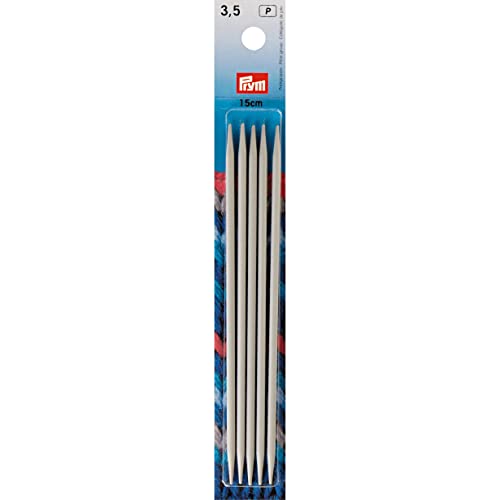 Prym Handarbeitszubehör Strumpfstricknadeln 15cm 3,5mm, Grau von Prym