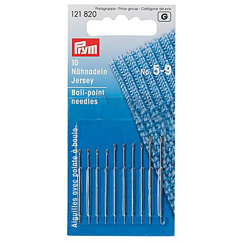 Prym Jersey-Nähnadeln, Stärke: 0,6 – 0,8 mm, Länge: 35 – 40 mm, Inhalt: 10 Stück von Prym