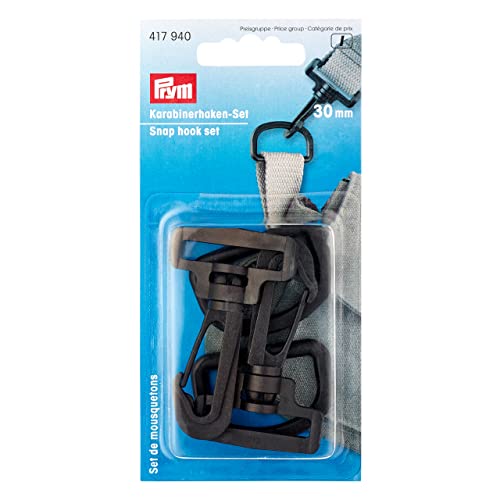 Prym 417940 Karabinerhaken Set KST 30 mm schwarz von Prym