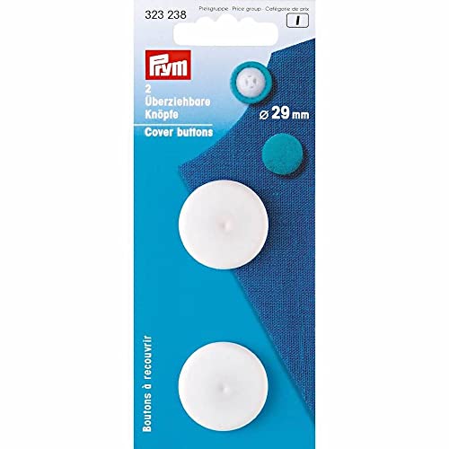 Prym 323238 Überziehbare Knöpfe KST 29 mm weiß von Prym