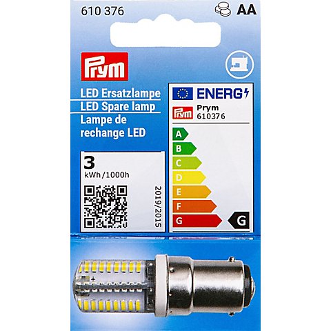 Prym LED Ersatzlampe für Nähmaschine, mit Bajonettfassung B15d von Prym