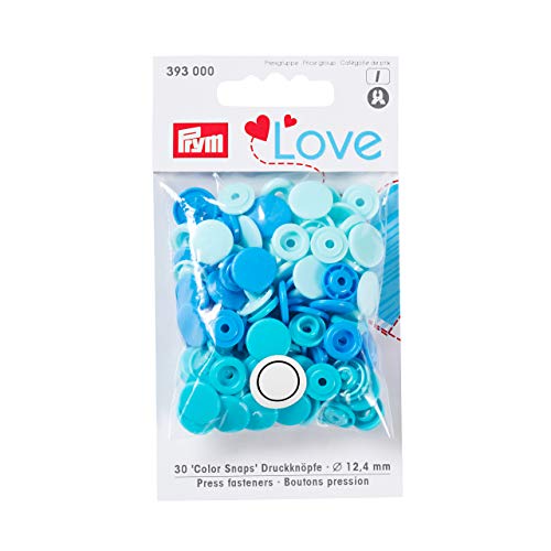 Prym Love Druckknopf Color KST 12,4 mm blau, Polyester, 12.4 mm cm von Prym