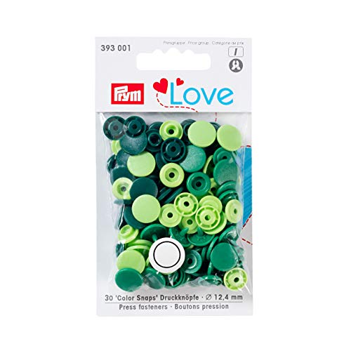 Prym Love Druckknopf Color KST 12,4 mm grün, Polyester, 12.4 mm cm von Prym