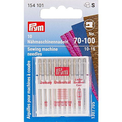 Prym Nähmaschinennadeln, Mischpack, Stärke: 70–100, Inhalt: 10 Stück von Prym