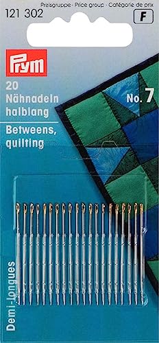 Prym Quilting Needles, Stahl, Silber, 31 x 0,7 mm, 20 Stück von Prym