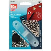 Ösen mit Scheiben silber 4mm 50 Stück von Prym