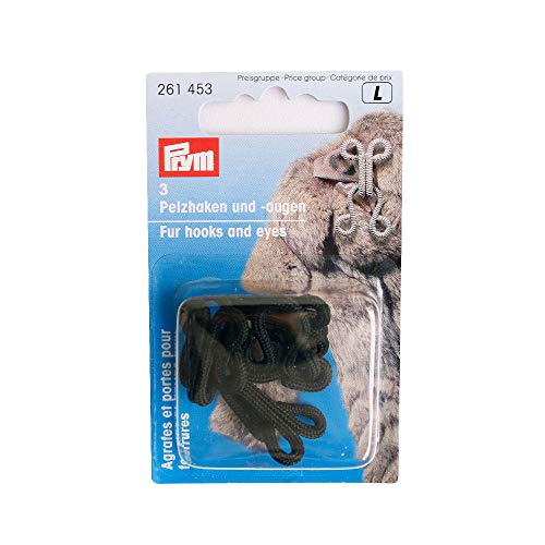 Prym Fur Hooks & Eyes, Black, 3 PC Haken und Augen, Plastic, Schwarz, Eine Grösse, 3 von Prym