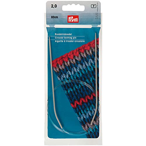 Prym 211204 Rundstricknadeln ALU 80 cm 2,00 mm grau von Prym