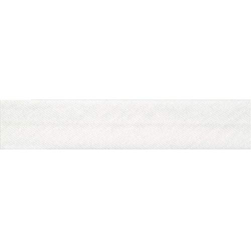 Prym Schrägband, Baumwolle, Weiß, 20 mm Falzung 40/20, 25 m von Prym