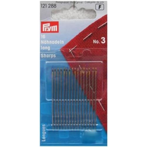 Prym Sewing Needles, Legierter Stahl, Silber, No.3, 44 x 0,9 mm, 16 Stück von Prym