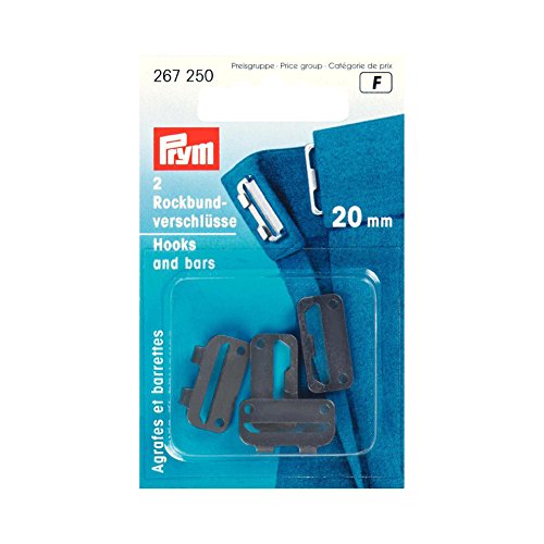 Prym Skirt Hooks, Edelstahl, rostfrei, Black, 2 x 1 x 1 cm von Prym