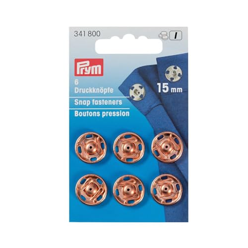 Prym 341800 Annähdruckknopf MS 15 mm roségold von Prym