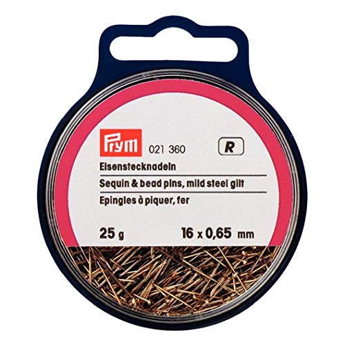 Prym Stecknadeln, 0,65 x 16mm, goldfarbig, Eisen, 16 x 0,65mm von Prym