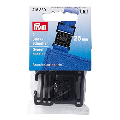 Prym Clip Buckle, Kunststoff, Black, 25 mm, schwarz, 2 Stück von Prym