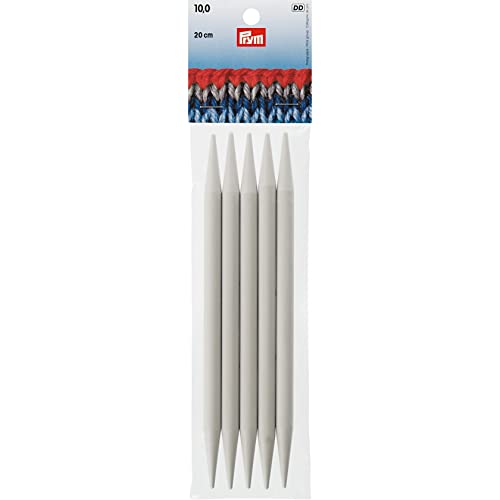 Prym Strumpfstricknadeln KST 20 cm 10,00 mm grau Strumpfstricknadel, Kunststoff, 10 mm von Prym