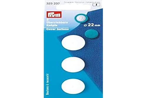 Prym 323237 Überziehbare Knöpfe KST 22 mm weiß von Prym