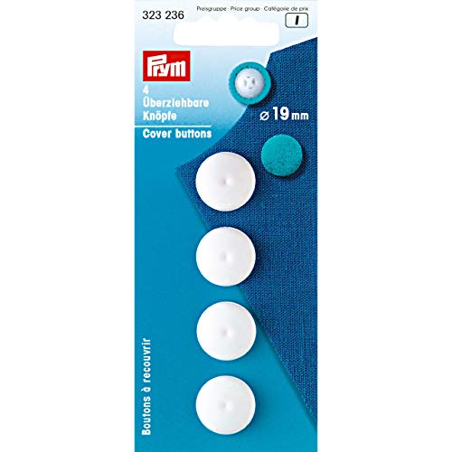 Prym überziehbare knöpfe, Kunststoff, Weiß, Einheits Größe, 4 Prym überziehbare knöpfe, Kunststoff, Weiß, Einheits Größe, 4 von Prym